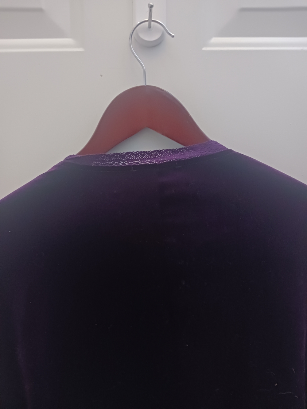 R. Vivimos Lace-Trim Top in Rich Violet - Picture 10 of 11